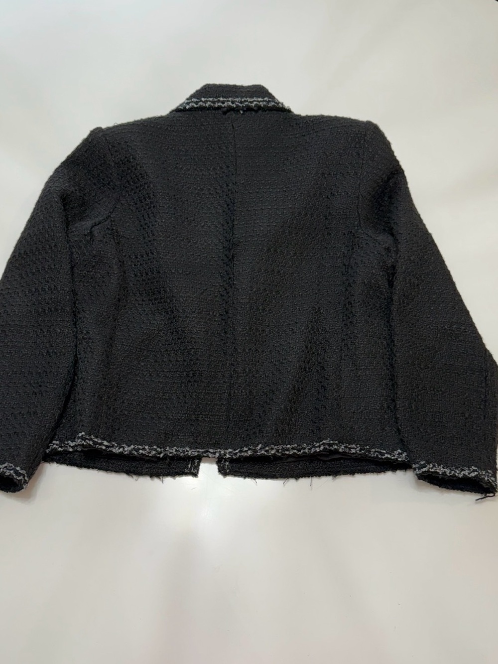 Who What Wear Black Tweed-Trim Blazer Size Medium - Picture 9 of 9
